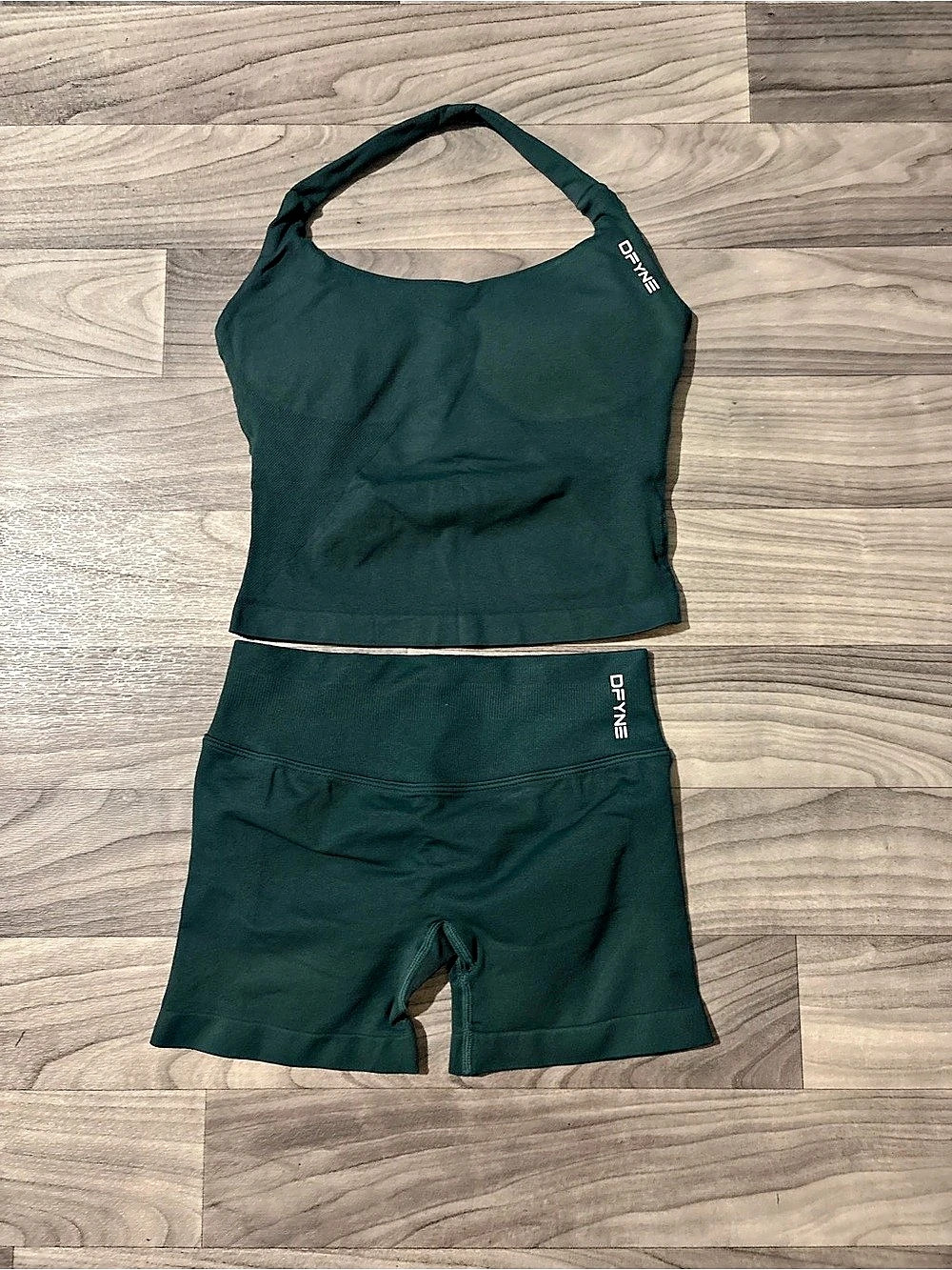 DFYNE impact halter and shorts set
